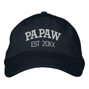 Papaw Personalised Grandpa Gift Custom Text Embroidered Hat