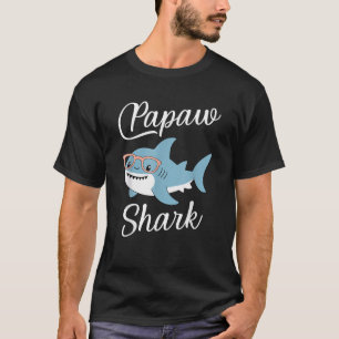 Papaw Shark Funny Matching Family Grandpa  T-Shirt