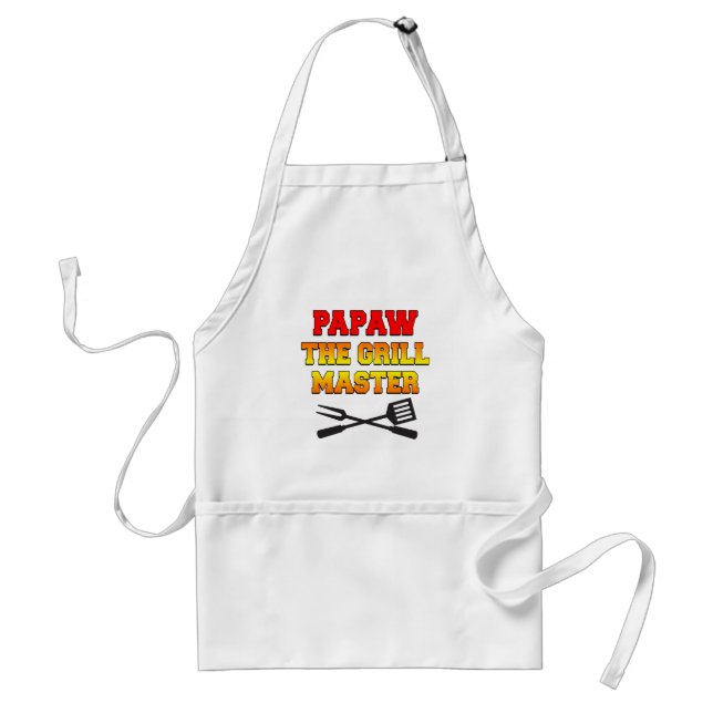 Papaw The Grill Master Southern Grandpa Apron (Front)