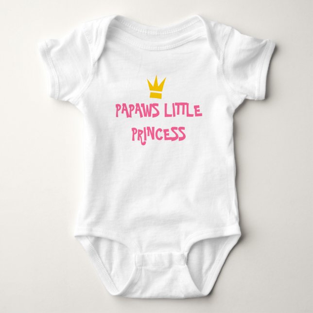 PAPAWS LITTLE PRINCESS ONEPIECE BABY BODYSUIT (Front)