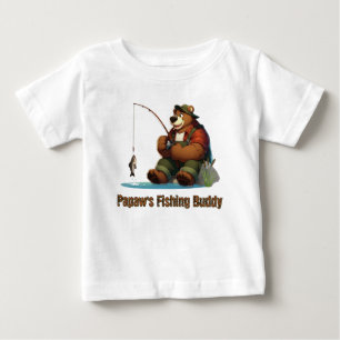 Papaw's outdoorsman bear fishing buddy baby T-Shirt
