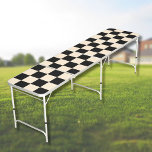 Papaya and Black Chequered Chequerboard Vintage Beer Pong Table<br><div class="desc">Papaya and Black Chequered Chequerboard Vintage</div>