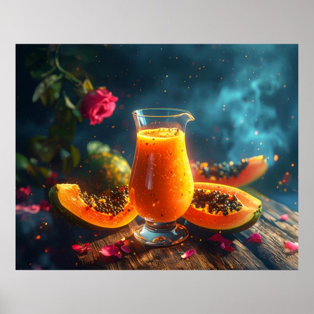 PAPAYA Freshly Squeezed JUICE -  Poster (Front)