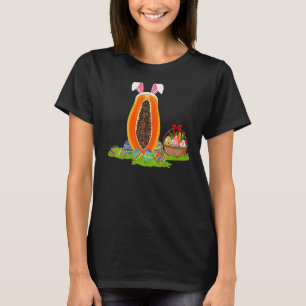 Papaya Fruit Easter Egg Hunting Bunny Papaya Easte T-Shirt