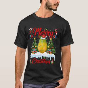 Papaya Fruit Merry Christmas Tree Lights Santa Pap T-Shirt