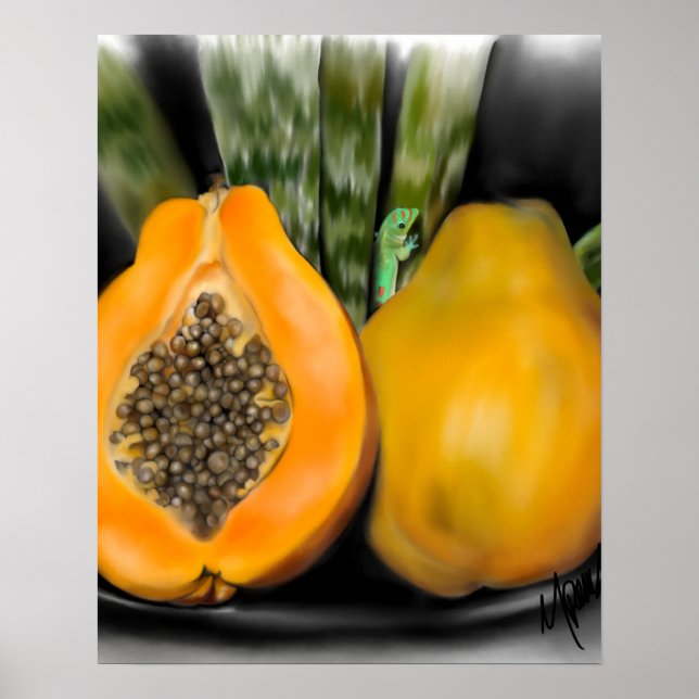 Papaya Gecko Poster (Front)