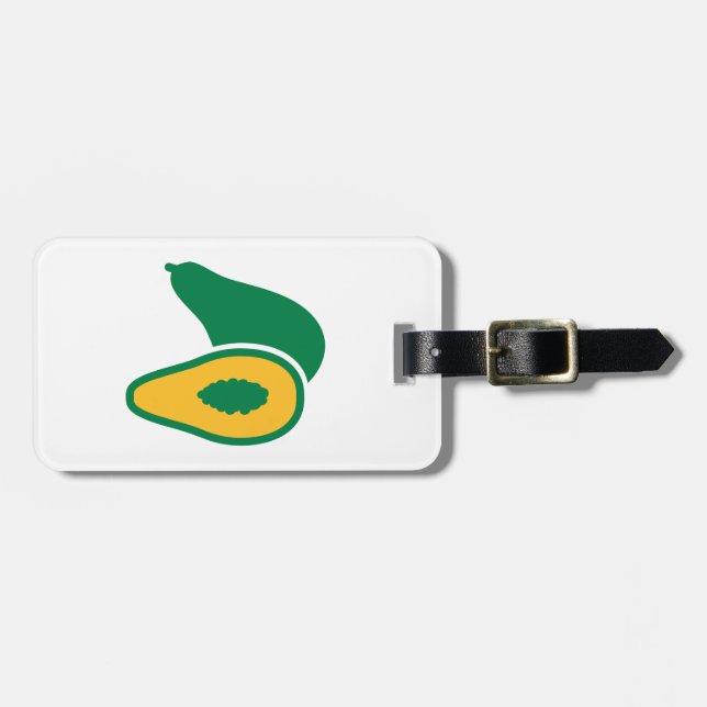 Papaya Luggage Tag (Front Horizontal)