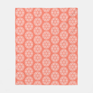 Papaya Mandala Fleece Blanket