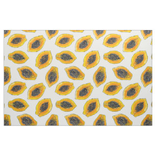 Papaya slices fabric