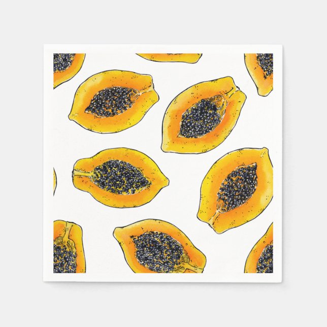 Papaya slices napkin (Front)