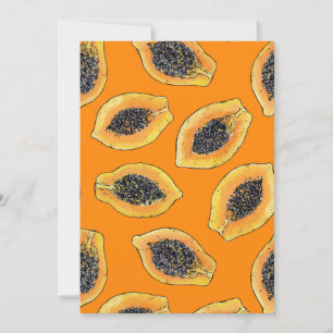Papaya slices on orange