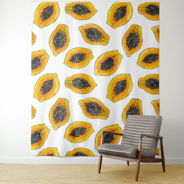 Papaya slices tapestry (In Situ)