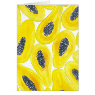 Papaya slices watercolor