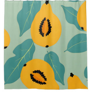 Papaya Study Shower Curtain