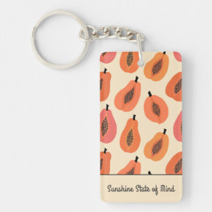 Papaya Sunshine State of Mind Key Ring