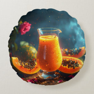 PAPAYA - TROPICAL KISS ROUND CUSHION