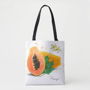 Papaya. Watercolor painting Tote Bag