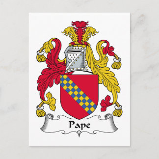 Pape Family Crest Postcard
