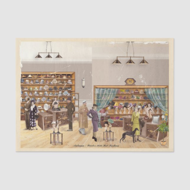 Papel De Seda Autumn - Winter Fashion, 1934 Tissue Paper (Front)