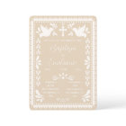 Papel Picado Baptism Beige Mexican Party Invite