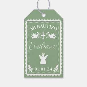 Papel Picado Baptism Thank You Party Favour Tags