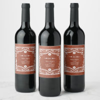 Papel Picado Boda Mexican Terracotta Brown Wedding