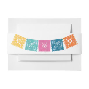 Papel Picado Colourful Invitation Belly Band