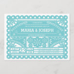Papel Picado Engagement Party Invite - Blue<br><div class="desc">Click the above link to view more colours and coordinating items.</div>
