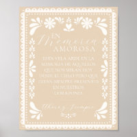 Papel Picado Esta Vela Arde Memoria Letrero Sign