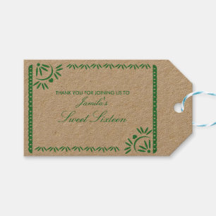 Papel Picado Fiesta Sweet 16 Mexican Any Colour   Gift Tags