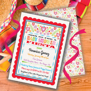 Papel Picado Mexican Fiesta Baby Shower Invitation