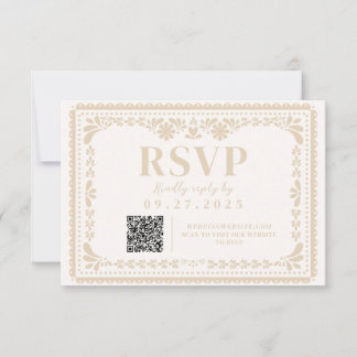Papel Picado Mexican Neutral RSVP Response Card
