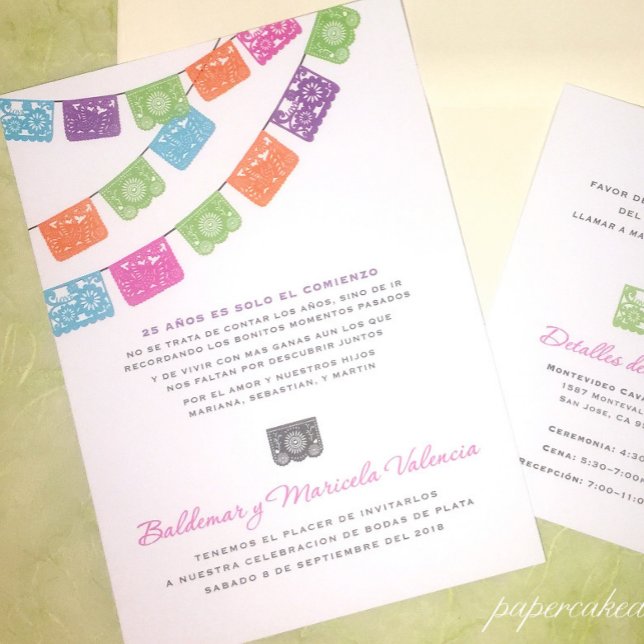 Papel Picado Multi-Colour Wedding Invite (Creator Uploaded)