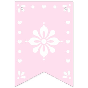 Papel Picado Pink Baby Shower Bunting Flags