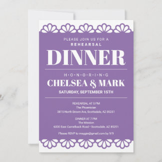 Papel Picado Rehearsal Dinner Invitation
