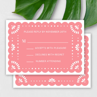 Papel Picado Style Mexican RSVP Card