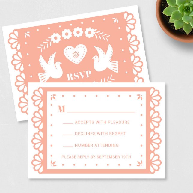 Papel Picado Style RSVP Card (Creator Uploaded)