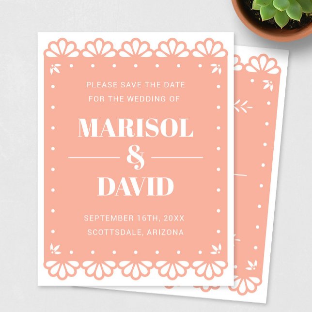 Papel Picado Style Save The Date Card (Creator Uploaded)