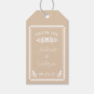 Papel Picado Wedding Favour Tags Thank You Gracias