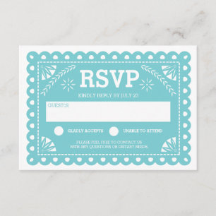 Papel Picado Wedding RSVP Card