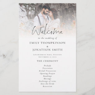 PAPER   2 Photos Overlay Script Wedding Program