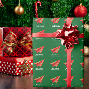 Paper Aeroplane Christmas Tree Fun Custom Name