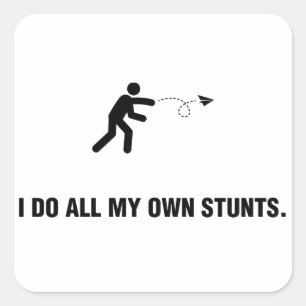 Paper Aeroplane Enthusiast Square Sticker