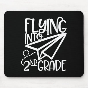 Paper Aeroplane Flying Into Second 2nd Grade  Mouse Pad