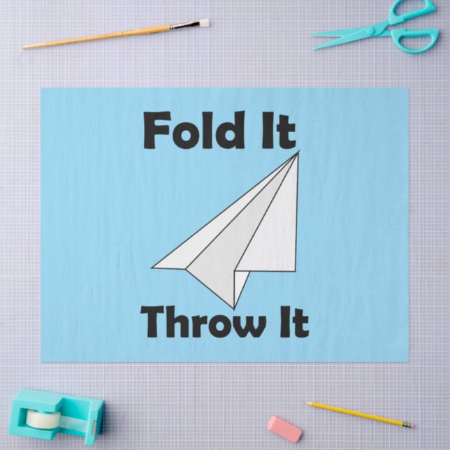 Paper Aeroplane Fold It Throw It Tissue Paper (Craft)