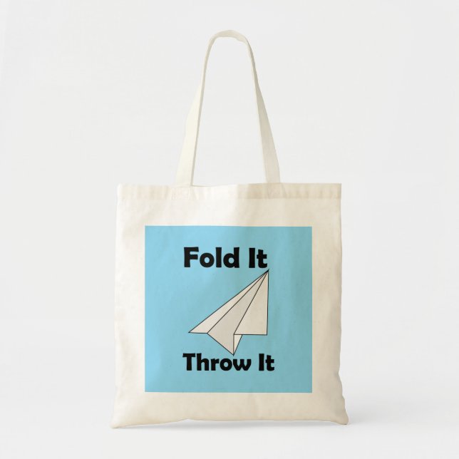 Paper Aeroplane Fold It Throw It  Tote Bag (Front)