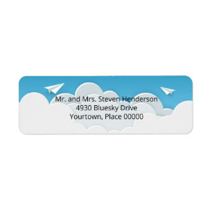 Paper Aeroplane in the Clouds Return Address