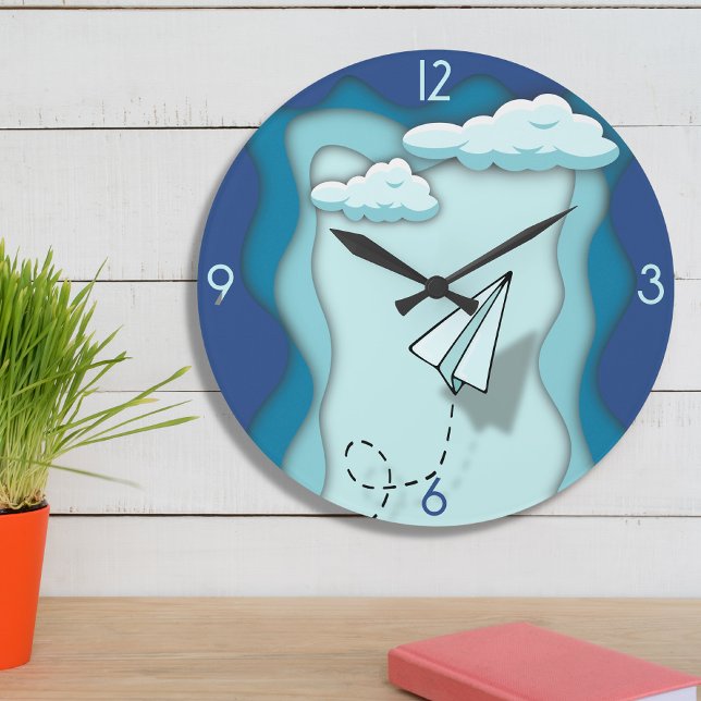 Paper aeroplane | Journey begin with a single Large Clock (Creator Uploaded)
