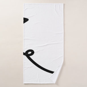 Paper aeroplane line art paper bath towel