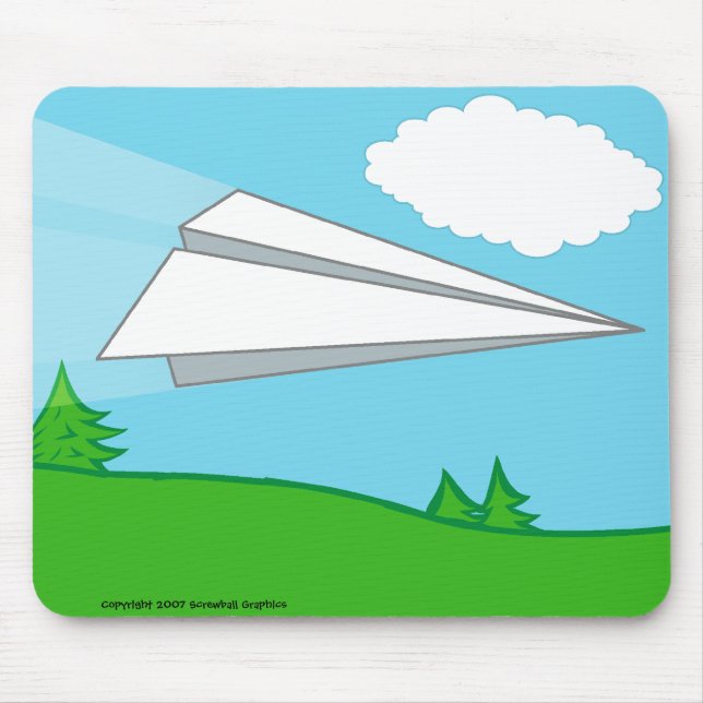 Paper Aeroplane Mousepad (Front)